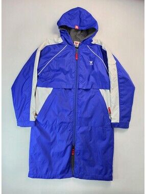 TYR Alliance Fleece Lined Blue Swim Parka Jacket Mens Size Medium M